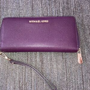 Michael Kors Purple Wristlet Clutch